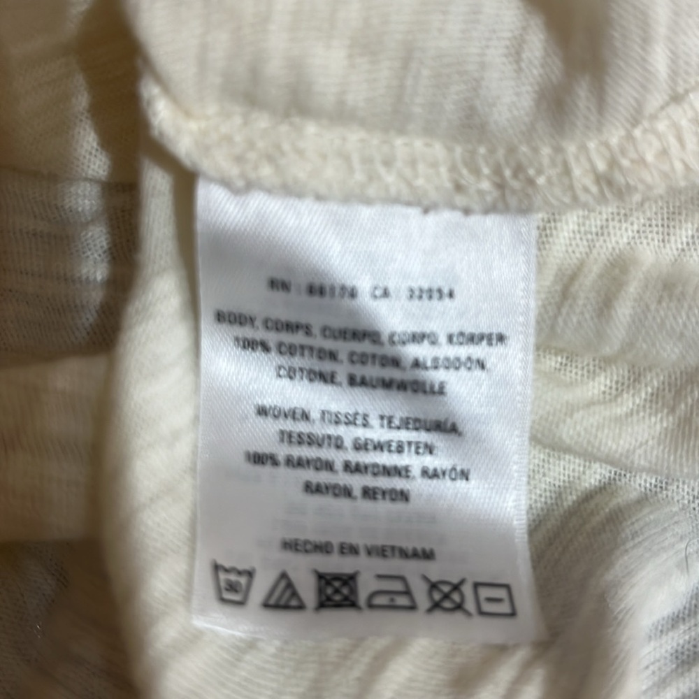 Anthropologie Postmark Cream Long Sleeve Top Size S - Picture 5 of 6